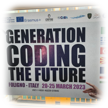 Afișul proiectului Erasmus+ „Generation Coding the Future”